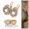 gold plated earrings with exclusive cubic zirconia