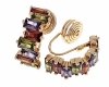 gold plated earrings with exclusive cubic zirconia