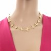 GOLD CHAIN NECKLACE celebrity STAINLESS STEEL