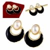 gold earrings made of stainless steel