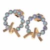 exclusive swarovski gold-plated earrings