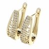 gold plated earrings with exclusive cubic zirconia