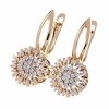 gold plated earrings with exclusive cubic zirconia