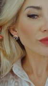 gold earrings made of stainless steel
