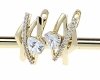 gold plated earrings with exclusive cubic zirconia