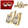 gold plated earrings with exclusive cubic zirconia