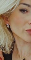 gold plated earrings with exclusive cubic zirconia