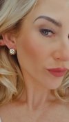 gold plated earrings with exclusive cubic zirconia