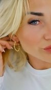 gold earrings made of stainless steel