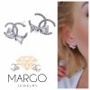 gold plated earrings with exclusive cubic zirconia