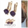 gold plated earrings with exclusive cubic zirconia