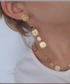 gold earrings made of stainless steel