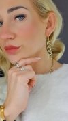 gold earrings made of stainless steel
