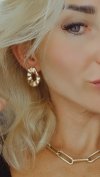 gold plated earrings with exclusive cubic zirconia
