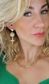 gold earrings made of stainless steel