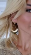gold earrings made of stainless steel
