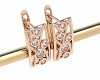 3093 Złote kolczyki cyrkonie pozłacane rose gold Xuping wiszące 