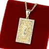 1086 Złota zawieszka cyrkonie błyszcząca pozłacana 14k Xuping medalik