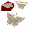 1650c Złota zawieszka cyrkonie błyszcząca pozłacana 14k Xuping motyl