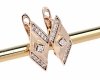2542 Złote kolczyki cyrkonie pozłacane rose gold Xuping wiszące 