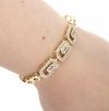 3521 Bransoletka złota elegancka 18cm cyrkonie pozłacana 14k Viki Lady