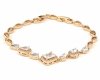 2566 Bransoletka cyrkonie złota 19cm pozłacana 18k Xuping