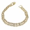 933a Bransoletka elegancka złota 18,5cm pozłacana 14k Xuping