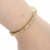 2578 Bransoletka złota elegancka 19cm cyrkonie pozłacana 14k Viki Lady