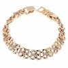 2660 Bransoletka cyrkonie złota 19cm pozłacana 18k Xuping
