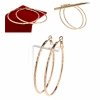 761 Kolczyki złote pozłacane 18k Xuping wiszące koła 4,9cm