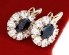 3184 Złote kolczyki pozłacane 18k cyrkonie eleganckie Xuping wiszące 