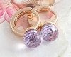4334 Kolczyki złote Austrian Crystal cyrkonia pozłacane 18k Xuping wiszące 
