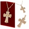 3513 Złota zawieszka pozłacana 18k Xuping krzyżyk