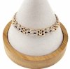 2219 Bransoletka cyrkonie złota 19cm pozłacana 18k Xuping