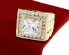 4402d Pierścionek złoty zaręczynowy błyszczący cyrkonie pozłacany 14k
