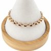 4955 Bransoletka złota cyrkonie 19cm pozłacana 18k Xuping 