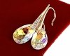 1580a Kolczyki złote Austrian Crystal cyrkonia pozłacane 18k Xuping wiszące
