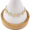 1880a Bransoletka złota elegancka cyrkonie 19cm pozłacana 14k Aisadi