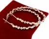 4233 Złote srebrne kolczyki pozłacane 18k Xuping wiszące koła 4cm