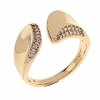 032d Pierścionek 16,60mm złoty zaręczynowy pozłacany 18k Xuping regulowany