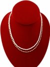 1719 Złoty łańcuszek naszyjnik 40+5 stal chirurgiczna 316L Viki lady perły 