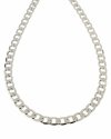 1027 Srebrny łańcuszek 50cm 8mm pozłacany białym złotem Xuping pancerka