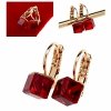 4020c Kolczyki złote Austrian Crystal cyrkonia pozłacane 18k Xuping wiszące