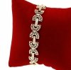 2027 Bransoletka złota elegancka cyrkonie 20cm pozłacana 14k Milan