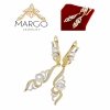 4503c Kolczyki złote cyrkonie eleganckie wiszące pozłacane 14K Bloom