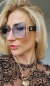 ok97 Damskie okulary przeciwsłoneczne ozdobne lato wakacje UV400