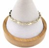 3859 Bransoletka złota elegancka cyrkonie 19,5cm pozłacana 14k Aisadi