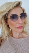 ok55 Damskie okulary przeciwsłoneczne muchy ozdobne UV400