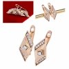 2542 Złote kolczyki cyrkonie pozłacane rose gold Xuping wiszące 