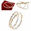 650 Złote srebrne kolczyki pozłacane 18k Xuping wiszące koła 3,9cm